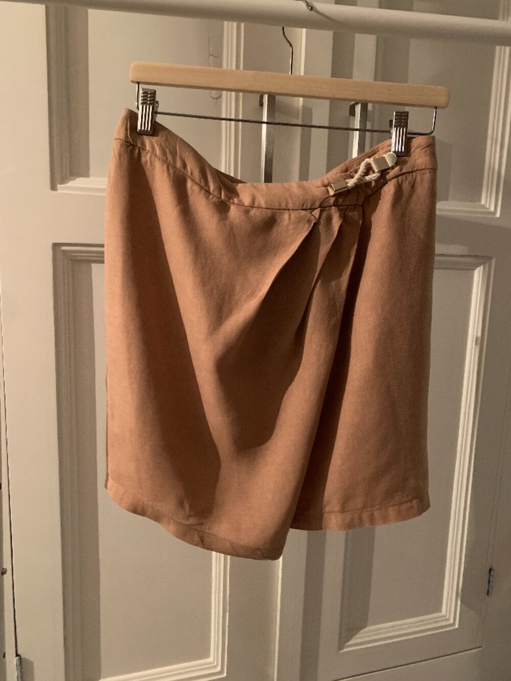 Armani Jeans Original 100% Linen Skirt Size 8 Light Clay